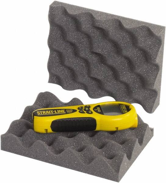 Made in USA - 6" Wide x 2" Thick, Convoluted Foam - Charcoal - Exact Tooling