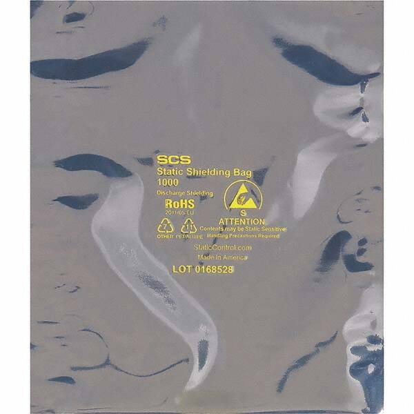 Made in USA - 16" Long x 12" Wide, 3.1 mil Thick, Open Top Static Shield Bag - Transparent, Metal-In, Standard Grade - Exact Tooling