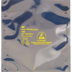 Made in USA - 12" Long x 10" Wide, 3.1 mil Thick, Open Top Static Shield Bag - Transparent, Metal-In, Standard Grade - Exact Tooling