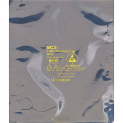 Made in USA - 10" Long x 6" Wide, 3.1 mil Thick, Open Top Static Shield Bag - Transparent, Metal-In, Standard Grade - Exact Tooling