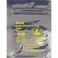 Made in USA - 14" Long x 10" Wide, 3.1 mil Thick, Self Seal Static Shield Bag - Transparent, Metal-In, Standard Grade - Exact Tooling