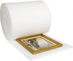 Made in USA - 18' Long x 12" Wide x 2" Thick, Foam Roll - White - Exact Tooling