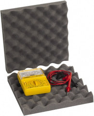 Made in USA - 10" Wide x 2" Thick, Convoluted Foam - Charcoal - Exact Tooling