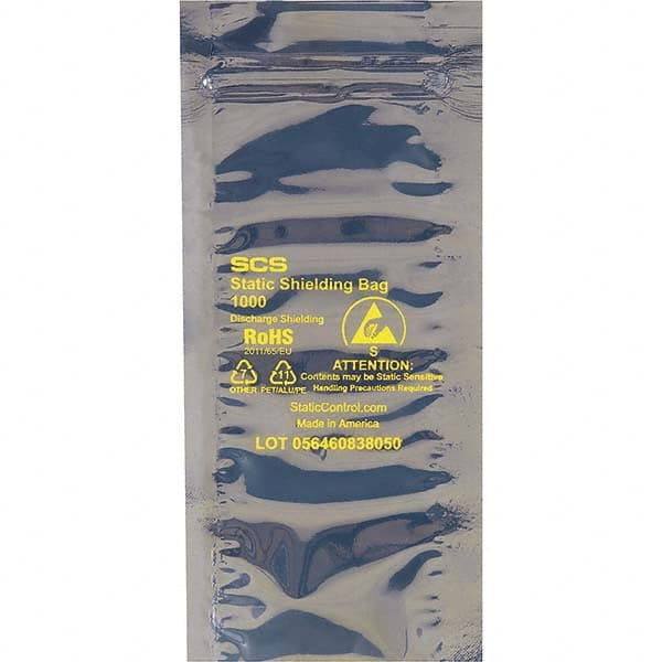 Made in USA - 24" Long x 16" Wide, 3.1 mil Thick, Self Seal Static Shield Bag - Transparent, Metal-In, Standard Grade - Exact Tooling