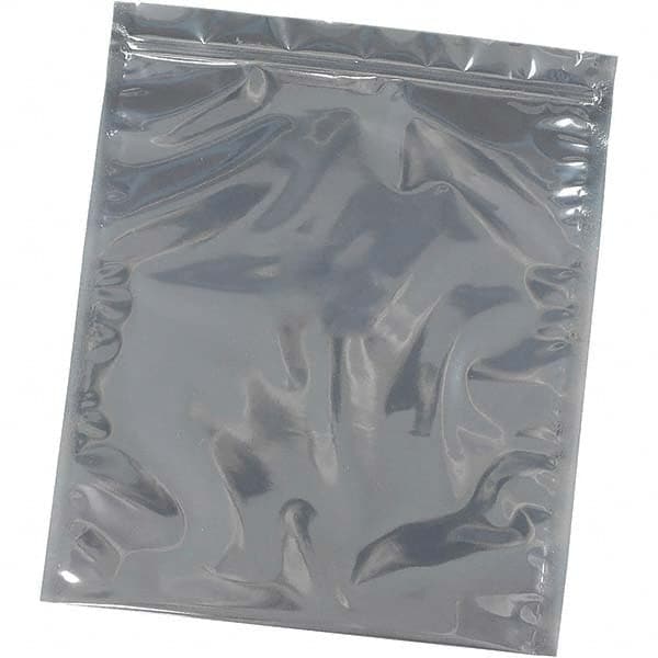 Made in USA - 8" Long x 5" Wide, 3 mil Thick, Self Seal Recloseable Zip Top Static Protection Bag - Transparent, Standard Grade - Exact Tooling