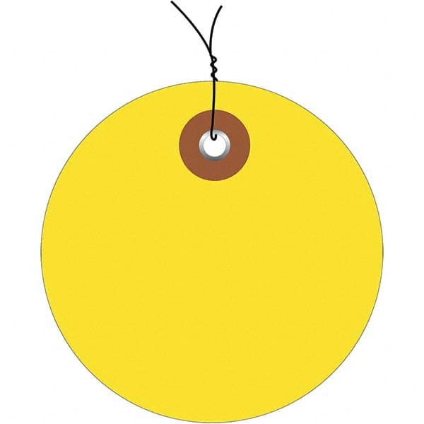 Made in USA - Safety & Facility Blank Tag - Yellow Vinyl - Exact Tooling