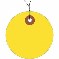 Made in USA - Safety & Facility Blank Tag - Yellow Vinyl - Exact Tooling