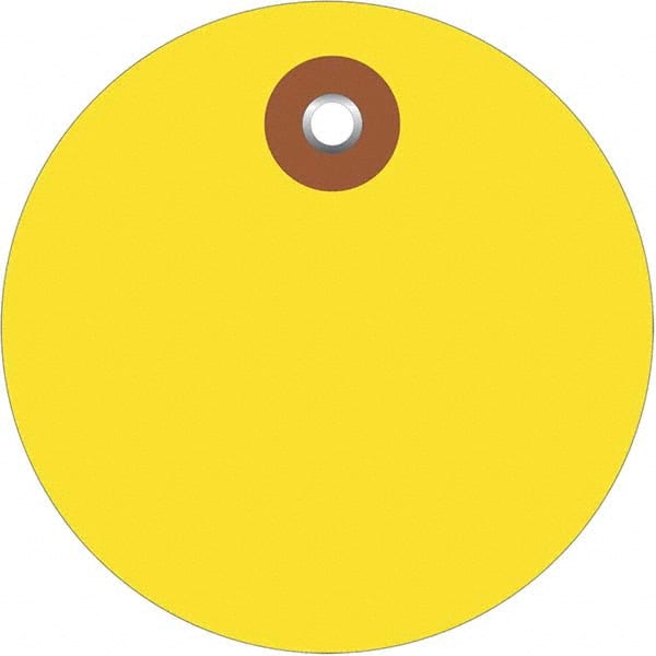 Made in USA - Safety & Facility Blank Tag - Yellow Vinyl - Exact Tooling