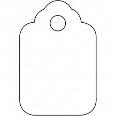 Made in USA - 1-1/8" High x 1-3/4" Long, Safety & Facility Blank Tag - White Cardstock - Exact Tooling