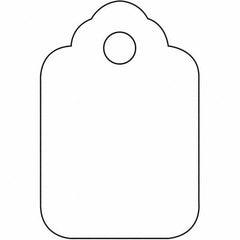 Made in USA - 1-3/4" High x 2-7/8" Long, Safety & Facility Blank Tag - White Cardstock - Exact Tooling