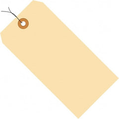 Made in USA - 4-1/4" High x 2-1/8" Long, Safety & Facility Blank Tag - Manila Cardstock - Exact Tooling
