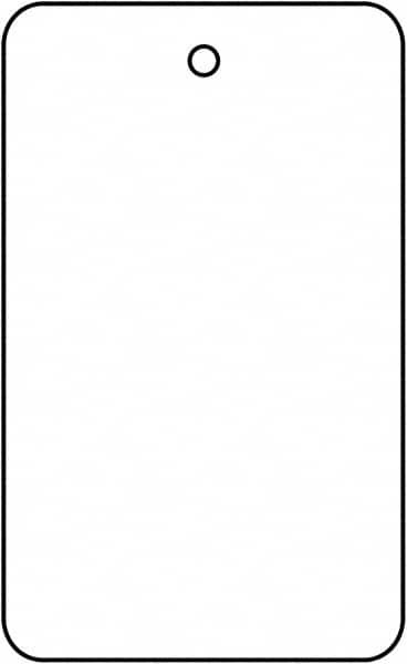 Made in USA - 1-3/4" High x 2-7/8" Long, Safety & Facility Blank Tag - White Cardstock - Exact Tooling
