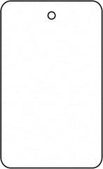 Made in USA - 1-3/4" High x 2-7/8" Long, Safety & Facility Blank Tag - White Cardstock - Exact Tooling