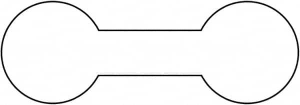 Made in USA - 5/16" High x 7/16" Long, Safety & Facility Blank Tag - White Cardstock - Exact Tooling