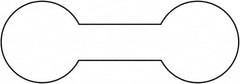 Made in USA - 5/16" High x 7/16" Long, Safety & Facility Blank Tag - White Cardstock - Exact Tooling