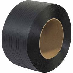 Made in USA - 6,600' Long x 1/2" Wide, Coil Case Polypropylene Strapping - 500 Lb Capacity, 0.026" Thick - Exact Tooling