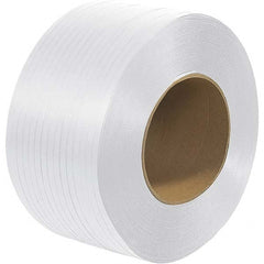 Made in USA - 7,200' Long x 1/2" Wide, Coil Case Polypropylene Strapping - 600 Lb Capacity, 0.031" Thick - Exact Tooling