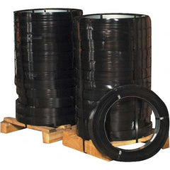 Made in USA - 1,710' Long x 3/4" Wide, Oscillated Coil Steel Strapping - 2,450 Lb Capacity, 0.023" Thick - Exact Tooling