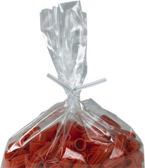 Made in USA - 8" Long, Bag Tie - White - Exact Tooling