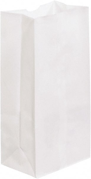 Made in USA - Kraft Grocery Bag - 7-1/16 x 4-1/2 x 13-3/4, White - Exact Tooling