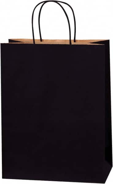Made in USA - Kraft Grocery Bag - 10 x 5 x 13, Black - Exact Tooling