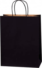 Made in USA - Kraft Grocery Bag - 10 x 5 x 13, Black - Exact Tooling