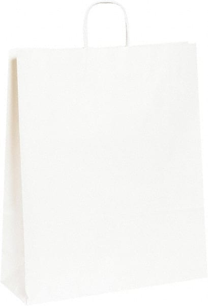 Made in USA - Kraft Grocery Bag - 16 x 6 x 19-1/4, White - Exact Tooling