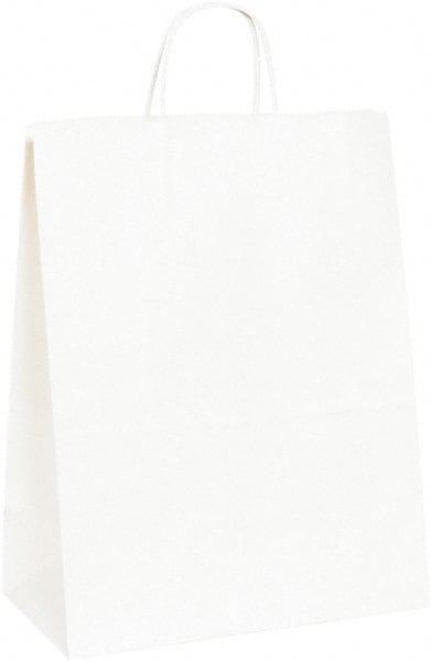 Made in USA - Kraft Grocery Bag - 13 x 7 x 17, White - Exact Tooling