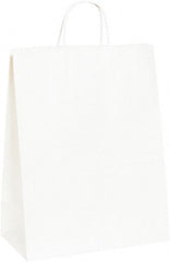 Made in USA - Kraft Grocery Bag - 13 x 7 x 17, White - Exact Tooling