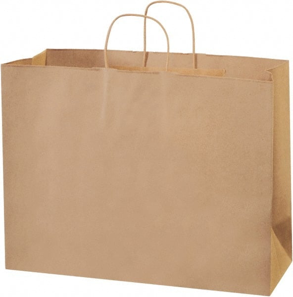 Made in USA - Kraft Grocery Bag - 16 x 6 x 12, Kraft - Exact Tooling