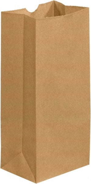 Made in USA - Kraft Grocery Bag - 5-1/4 x 3-7/16 x 10-15/16, Kraft - Exact Tooling