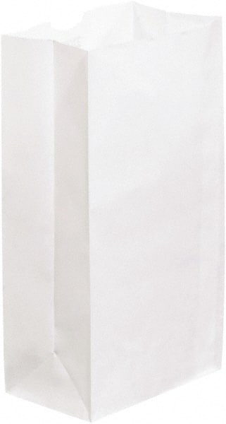 Made in USA - Kraft Grocery Bag - 6-1/8 x 4 x 12-3/8, White - Exact Tooling