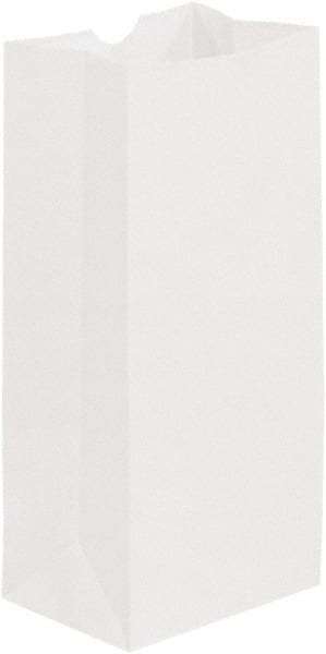 Made in USA - Kraft Grocery Bag - 5 x 3-1/4 x 9-3/4, White - Exact Tooling