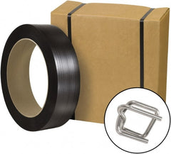 Made in USA - Strapping Kits Type: Portable Strapping Kit Contents: (1000) Buckles; Tensioner; Cutter; Poly Strapping - Exact Tooling