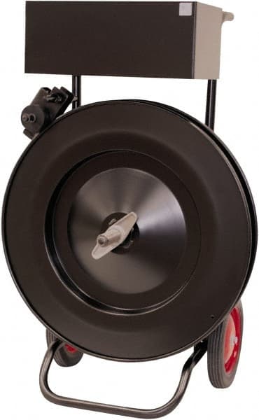 Made in USA - Strapping Dispensers & Carts Type: Heavy-Duty Oscillated Coil Dispenser For Use With: Oscililated Wound Plastic or Steel Strap - Exact Tooling