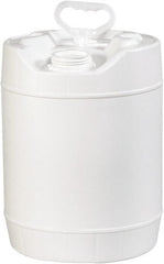 Made in USA - 5 Gal White Cylinder Metal Pail - 13-3/8" High - Exact Tooling