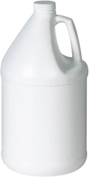 Made in USA - 1 Gal White Tapered Cylinder Polyethylene Jug - 10" High - Exact Tooling
