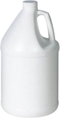 Made in USA - 1 Gal White Tapered Cylinder Polyethylene Jug - 10" High - Exact Tooling