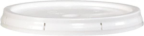 Made in USA - Tote & Storage Container Lids For Use With: 5 Gallon Bucket Color: White - Exact Tooling