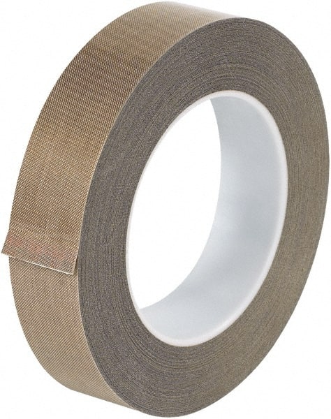 Made in USA - 18 Yd Long x 1" Wide, Brown Silicone PTFE Tape - 3 mil Thick - Exact Tooling