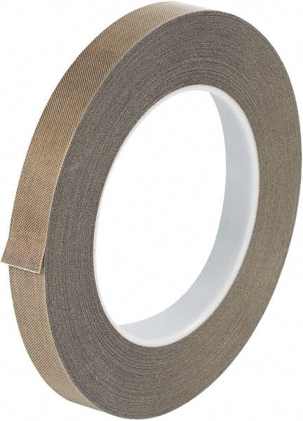 Made in USA - 36 Yd Long x 3/8" Wide, Brown Silicone PTFE Tape - 3 mil Thick - Exact Tooling