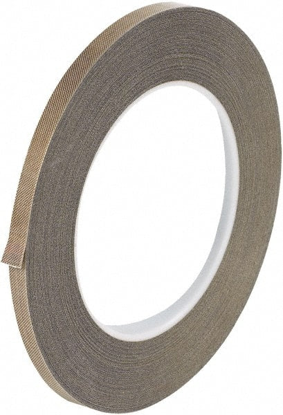 Made in USA - 18 Yd Long x 1/4" Wide, Brown Silicone PTFE Tape - 3 mil Thick - Exact Tooling