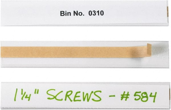 Made in USA - 1" Long x 6" Wide, Self Adhesive Back, Label Holder - Clear - Exact Tooling