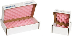 Made in USA - 12" Long x 12" Wide, Antistatic Foam Shippers - Pink & White, Standard Grade - Exact Tooling