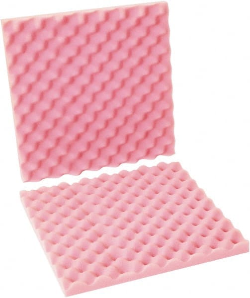 Made in USA - 16" Long x 16" Wide, Antistatic Convoluted Foam Set - Pink, Standard Grade - Exact Tooling
