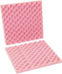 Made in USA - 16" Long x 16" Wide, Antistatic Convoluted Foam Set - Pink, Standard Grade - Exact Tooling