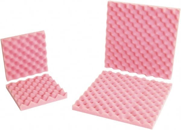 Made in USA - 24" Long x 24" Wide, Antistatic Convoluted Foam Set - Pink, Standard Grade - Exact Tooling