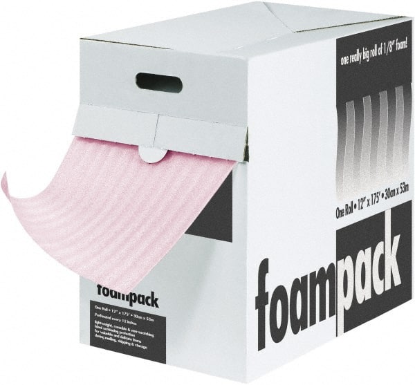 Made in USA - 2,100" Long x 24" Wide, Antistatic Foam Roll - Pink, Standard Grade - Exact Tooling