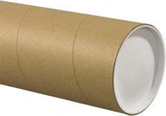 Made in USA - 5" Diam x 48" Long Round Jumbo Mailing Tubes - 1 Wall, Kraft (Color) - Exact Tooling