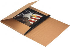 Made in USA - 24" Wide x 24" Long x 6" High Rectangle Crush Proof Mailers - 1 Wall, Kraft (Color) - Exact Tooling